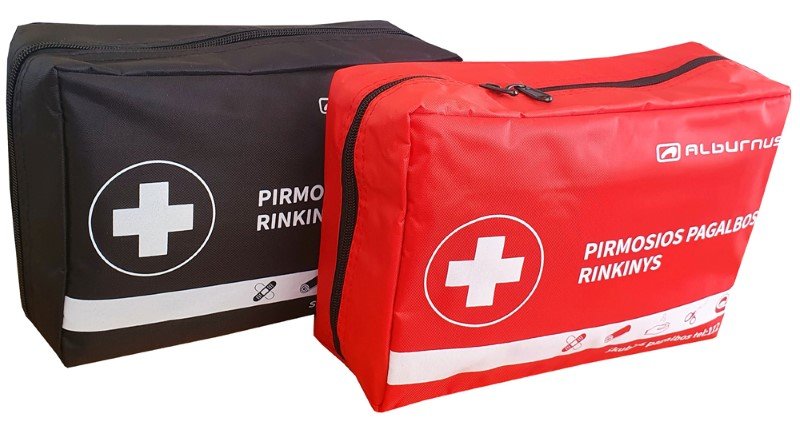 Pirmosios pagalbos vaistinėlė minkštame dėkle