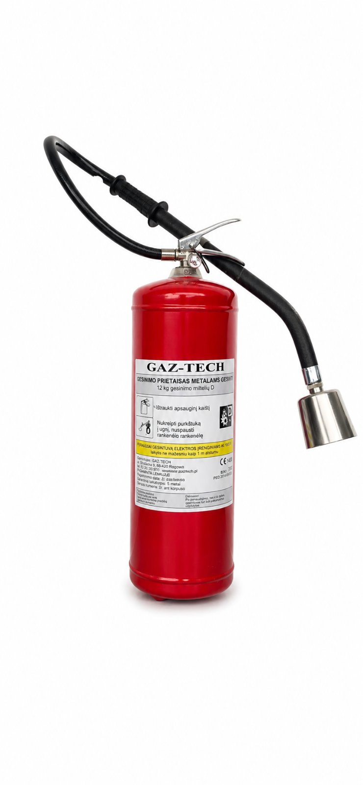 Metalų gaisrų gesintuvas (D klaės) UGM-12x D (12 kg)