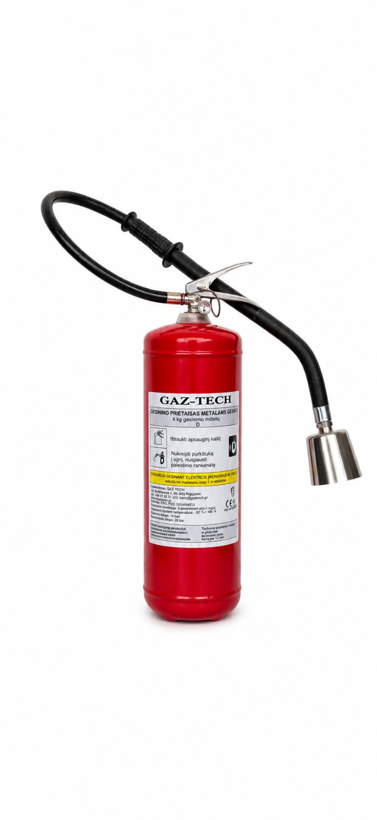 Metalų gaisrų gesintuvas (D klasės) UGM-6x D (6 kg)
